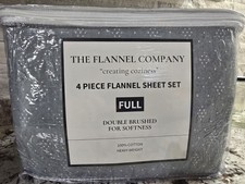 The Flanel Company Soft Flannel Full Size Sheet Set 100 Cotton 4 Piece Set New