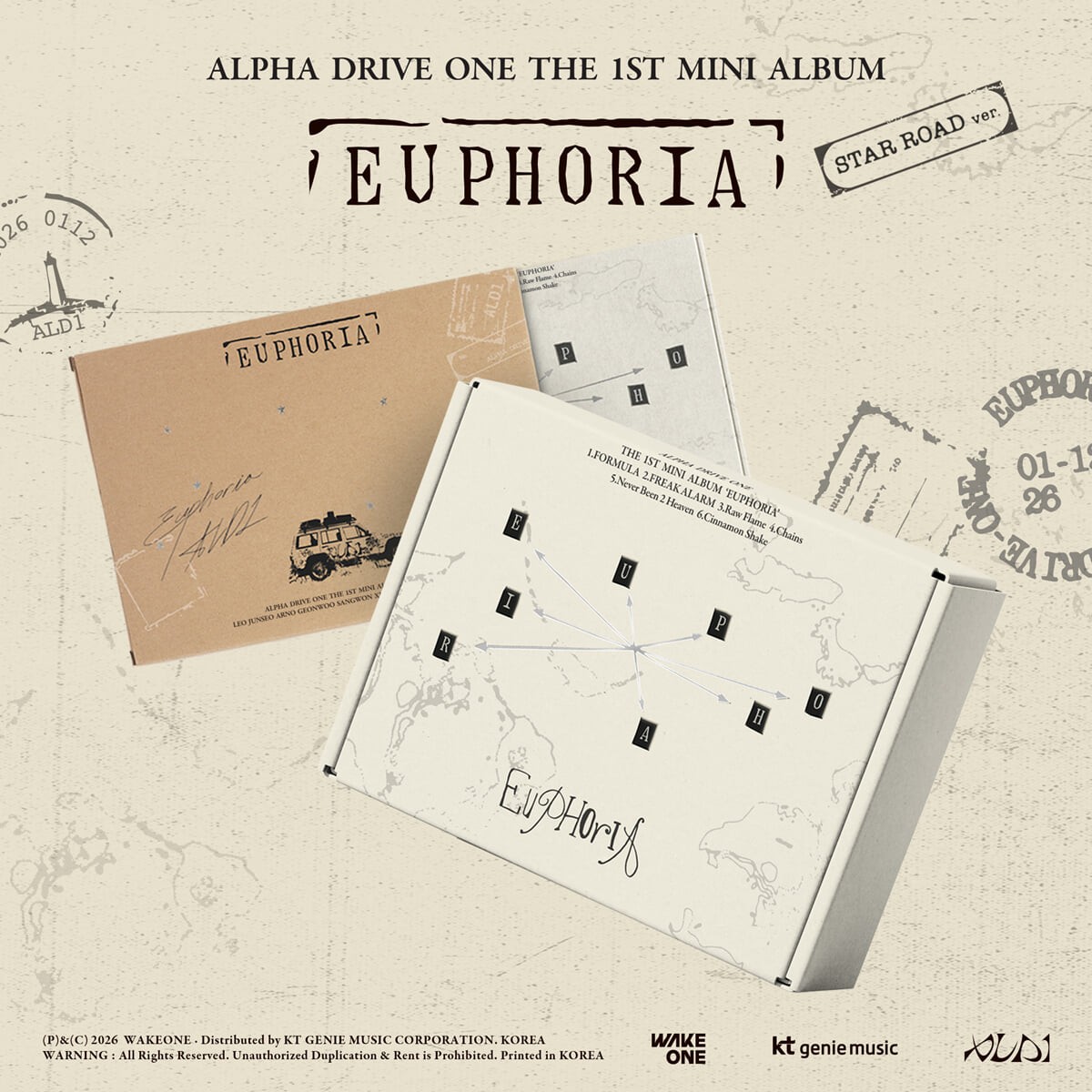 ALPHA DRIVE ONE 1st Mini Album [EUPHORIA] STAR ROAD VER. (ALD01MNS