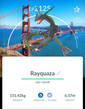 Pok mon Shiny Rayquaza San Francisco Background - Go Read description