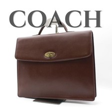 COACH Vintage Leather Business Bag Brown Turnlock A4 Men’s Office Bag