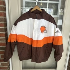 Vintage Cleveland Browns Apex One Jacket NFL Pro Line Large