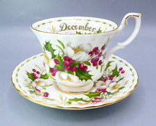 Royal Albert Flower of the Month Series December Christmas Rose tea cup & saucer