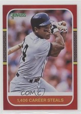 2021 Panini Donruss Retro 1987 Variation Holo Red Rickey Henderson #247 HOF 0o6v