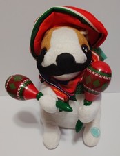 HUG ME MUSICAL ANIMATED MARIACHI PUPPY W/ PONCHO LARGE 12" PLAYS MACARENA