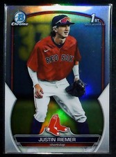 2023 Bowman Draft Justin Riemer Chrome Refractor #BDC-182 Boston Red Sox