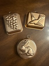 Miniature Aluminum Copper Color Jello Molds S...