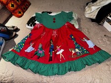 ELEANOR ROSE GIRLS DRESS SIZE 4-5 CHRISTMAS DESIGN