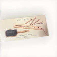 Kristin Ess Hair Signature Styling Gift Set 3-in-1 Ceramic Flat Iron Bundle NEW