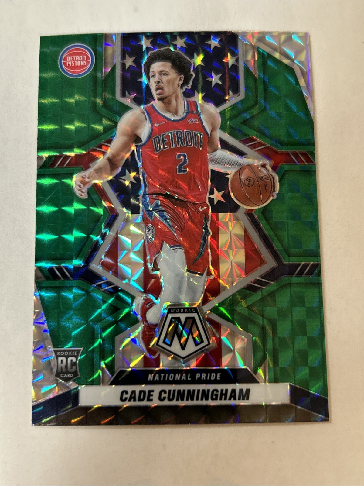 2021-22 Cade Cunningham (RC)Panini National Pride Green Mosaic #260 💥Ships Free