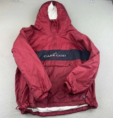 Cuffys Cape Cod Jacket Adult 2XL Red Nylon 1/4 Zip Lined Hooded