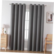 Blackout Window Curtain Panels - Set of 2 52"W x 84"L Pack of 2 Dark Gray