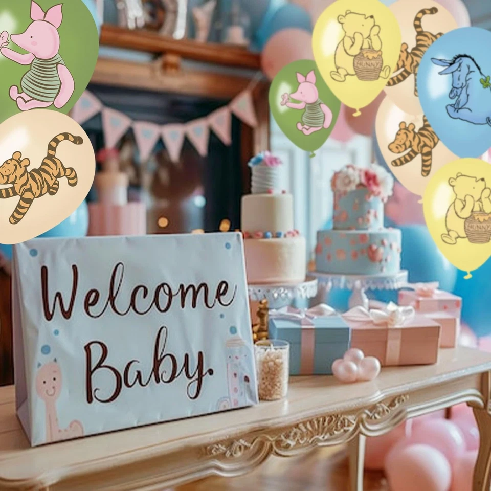 48PCS 12Inches Winnie Balloons for the Pooh Baby Shower Decorations，Winnie Ba... - Image 3 of 4