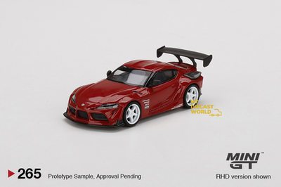 HKS Toyota GT GR Supra 1:64 Renaissance Red MINI #265 Mini Diecast