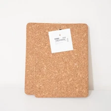 Set of 2 IKEA HEAT Trivet 105.211.70 Cork Pot Stand 9x7 / 8⅞x6½ Inch Rectangular