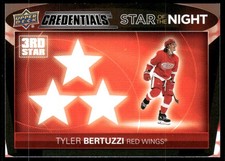 2021-22 UD Credentials #3S-9 Tyler Bertuzzi Star of the Night: Third Star