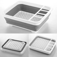 1Pc Foldable Dish Rack Kitchen Storage Water Leakage Plastic Tableware Bowl Dinn