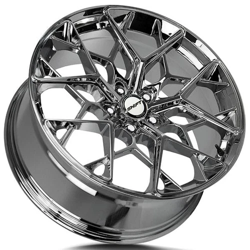 20x8.5" SHIFT WHEELS PISTON CHROME RIMS