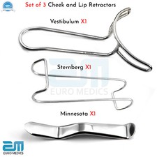 3X Dental Implants Cheek Lip Retractor Surgical Sternberg Minnesota Vetsibulum 