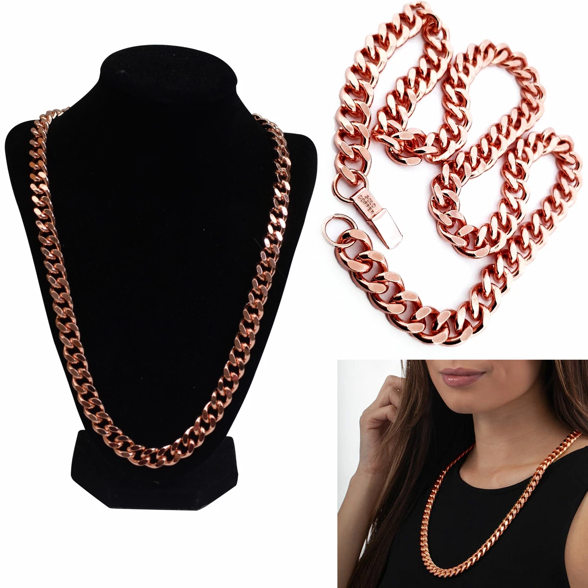 Solid copper shop necklace chain