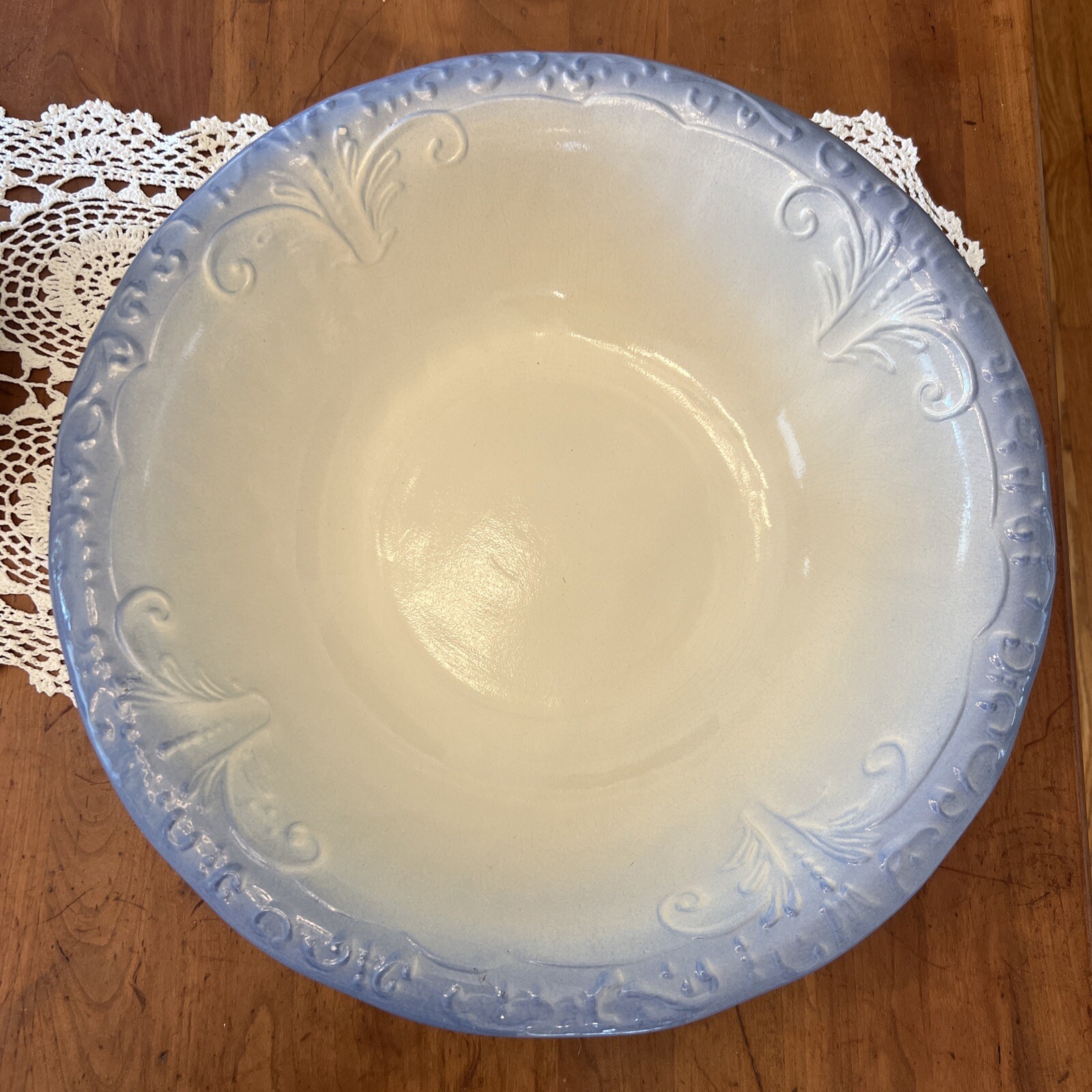 Vtg 1890 England Ironstone Floral Water Pitcher & Wash Basin Bowl