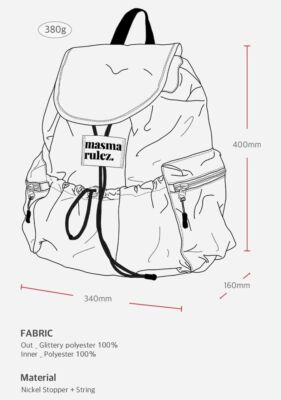 Masmarulez] Korean String Flap Backpack Lightweight