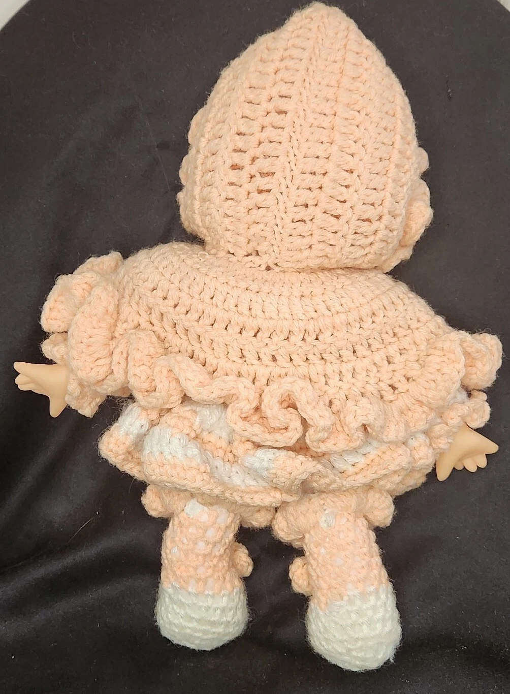 VETEMENTS Abito Vintage Stawberry Shortcake Personaggio Uncinetto Fatto a Mano 12"