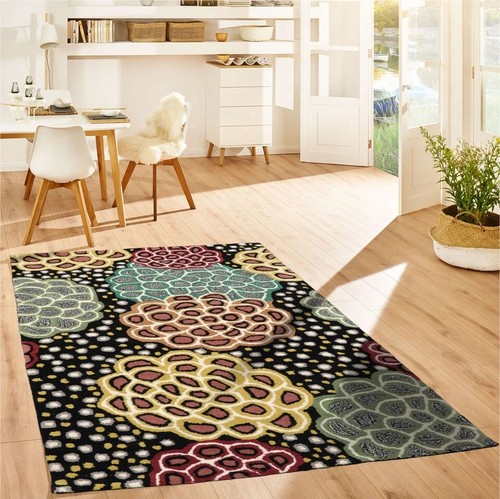 Hand-Tufted Wool Area Rug – Modern Floral Design, 100% Handmade Carpet Rugs