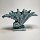 Vintage Royal Haeger R299 Blue Sea Shell Vase/Planter