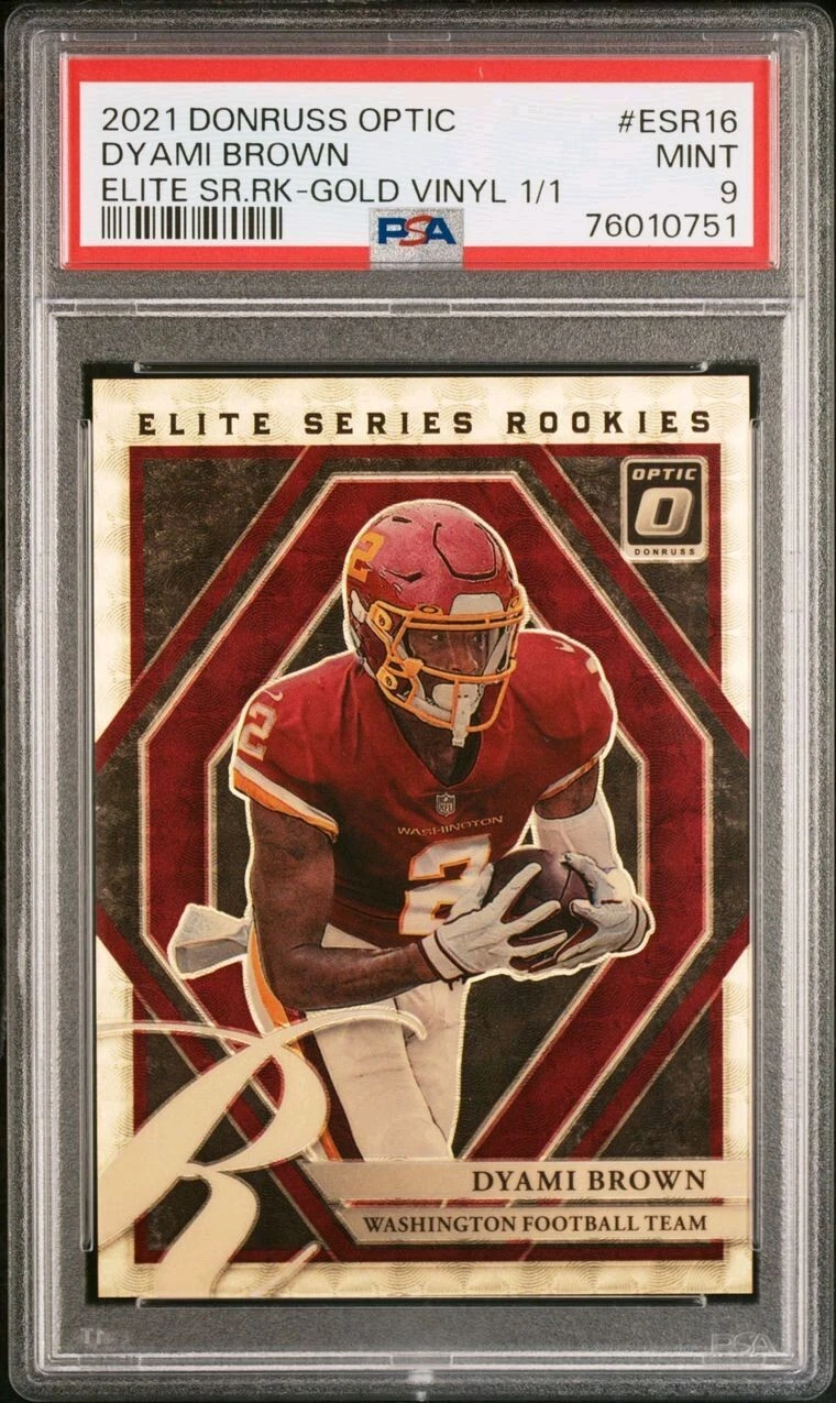 Dyami Brown Panini Donruss Optic Elite Series Rookies #ESR16 Gold Vinyl 1/1