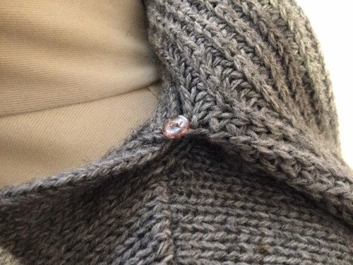 WALLIS Grey Knit Wool Mix Swing Coat Detachable Scarf U.K. Large FREE POSTAGE - Picture 9 of 10