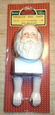 DARICE CRAFT Santa Doll Head Face Hands SET Porcelain OLD FASHIONED 1231-28