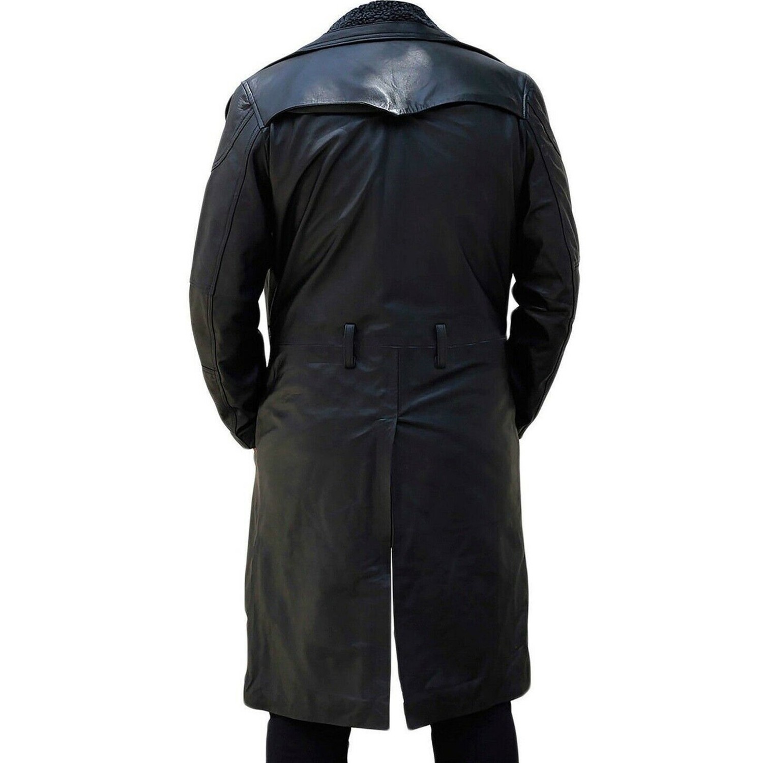 Ryan Gosling Blade Runner 2049 Officer K Real Lambskin Black Leather Jacket image 2