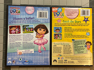 Dora the Explorer DVD LOT- Catch the Stars & Dora's Ballet