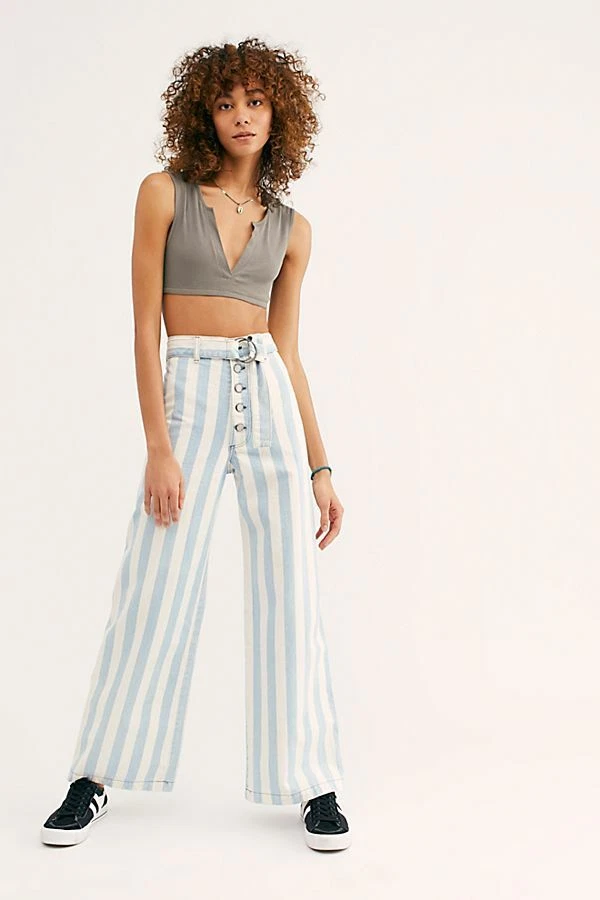 Free people shop striped jeans