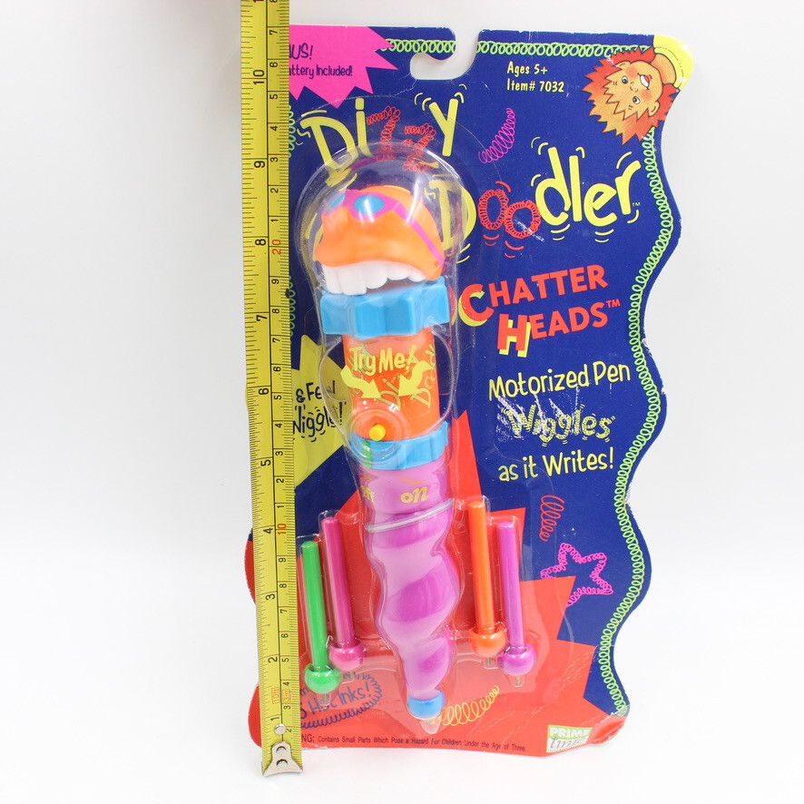 Dizzy Doodler Chatter Heads Motorized Pen Wiggles (Orange