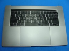 MacBook Pro 15" A1707 2017 MPTR2LL/A Top Case Palmrest w/Battery Gray 661-07954