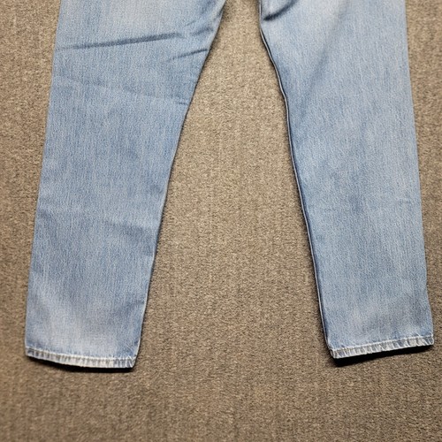 Levis Jeans Mens 34x30 Blue 505 Light Wash Regular Straight Denim Distressed - Picture 10 of 19