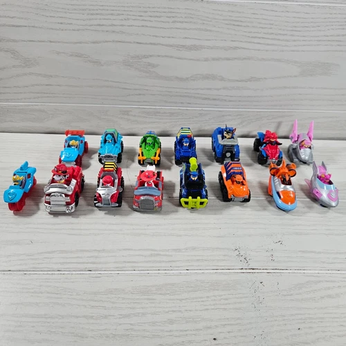 Nickelodeon Paw Patrol Diecast and Plastic Vehicles Lot of 15
