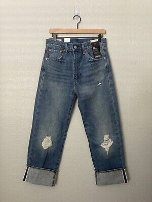 Levis 50s 501 Straight Selvedge Distressed Vintage Big E 30 Levis 50s 501 Straight Selvedge Distressed Vintage Big E 30