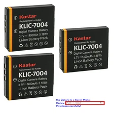 Kastar K7004 Replacement Battery Pack for Kodak KLIC-7004 K7700 & PlayFull Dual