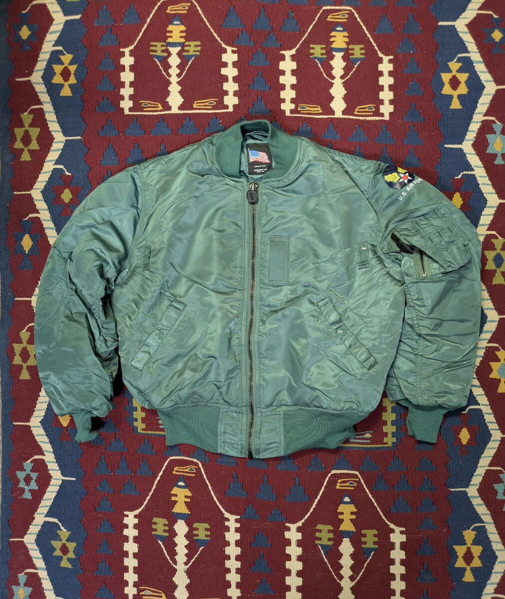 Greenbrier Vintage MA-1 Flyers Jacket, Large, USAF, Made In Greenbrier Vintage MA-1 Flyers Jacket, Large, USAF, Made In