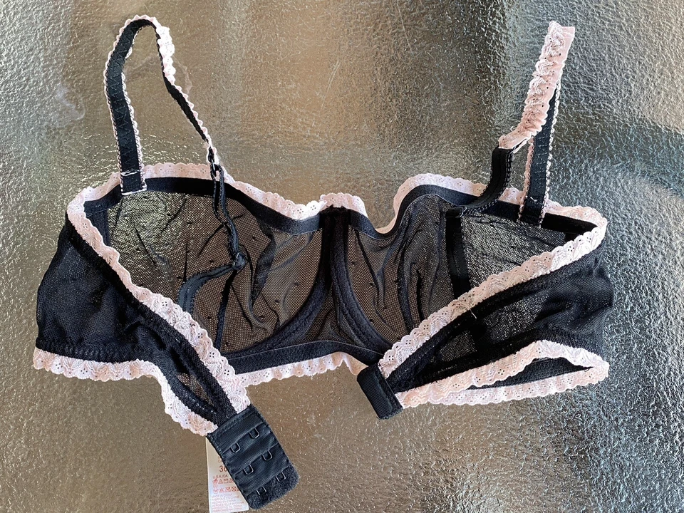 Бюстгальтер на косточках JLO All Lace черный с розовой отделкой 36 B - Изображение 3 из 4