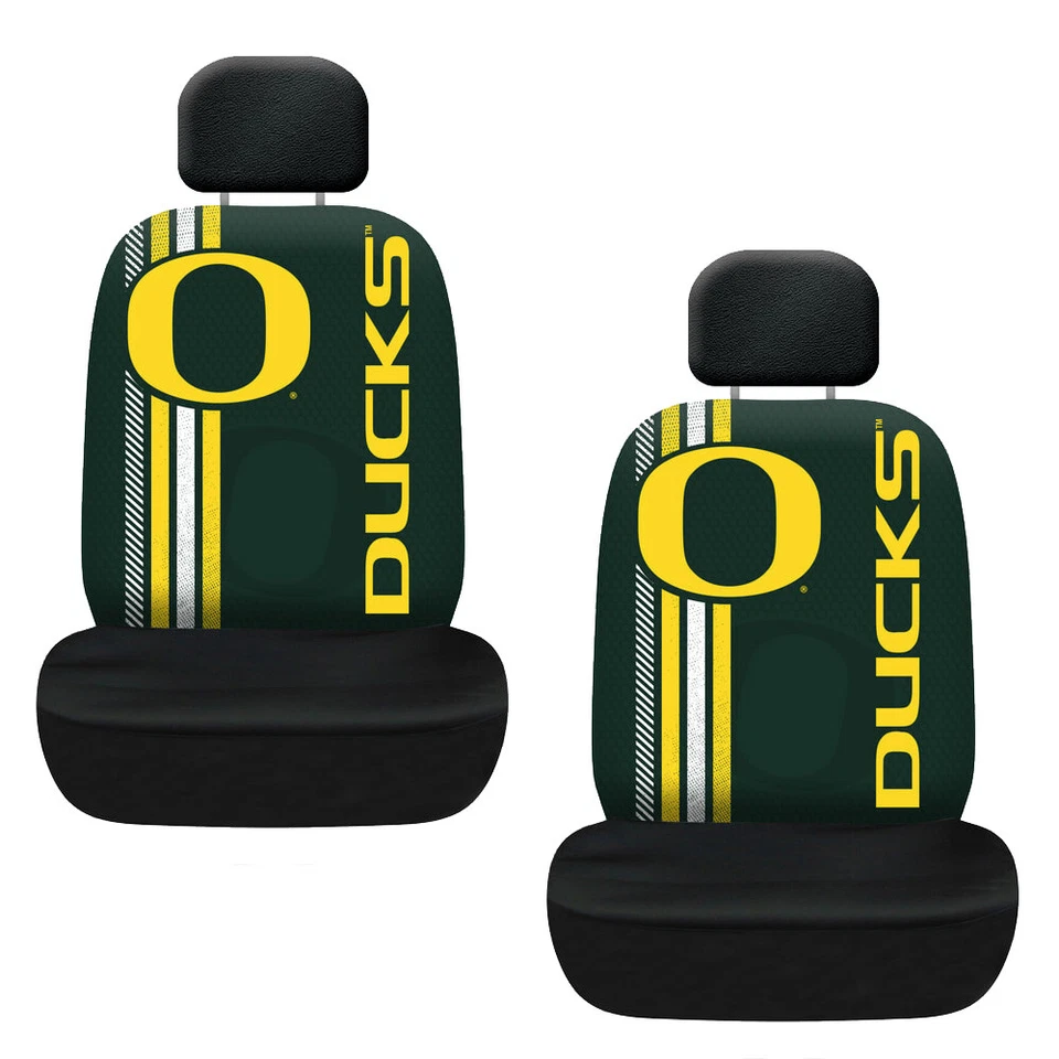 Novo Conjunto de Capas de Assento NCAA Oregon Ducks Frente de Carro Ajuste Universal - Imagem 2 de 4