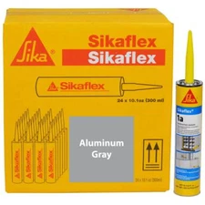 Sikaflex 1A Polyurethane Sealant, 10.1 fl oz, 24 Pack (Full Case), ALUMINUM GRAY