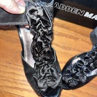Steve Madden 5” Heel Size 6.5-7.0 Black Sateen Leather Platform Peep Pump — photo 4