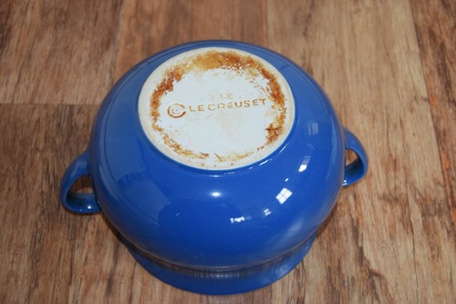 Vintage Le Creuset French Bean Pot Stockpot Ceramic Casserole Stoneware Cassis - Picture 10 of 12
