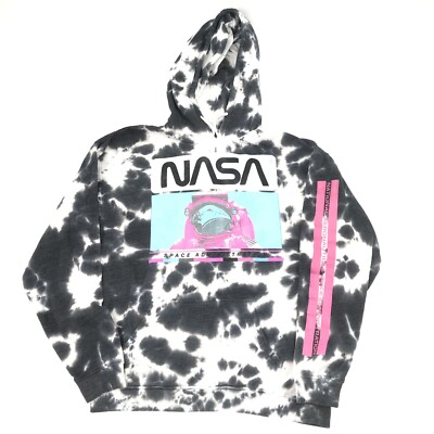 Hyper Space NASA Space Administration Tie Dye Hoodie Size Large