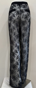Victoria's Secret VS Archives See Through Rose Lace Sleep Pants  Black M NWT