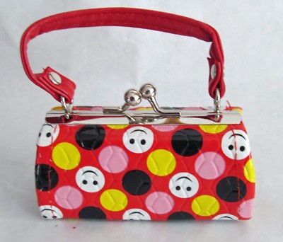 Red Happy Face Print Purse Fits 18''  Girl Dolls