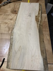 Live Edge Hard Maple Slab 13/16”x10”x24” DIY Woodwork | eBay